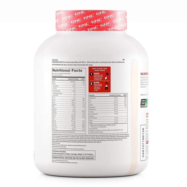 GNC Performance Weight Gainer 6.6Lbs (Double Chocolate)