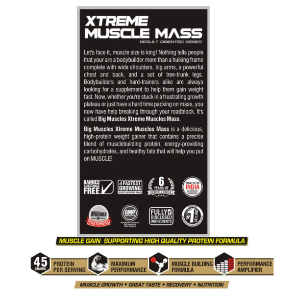 Bigmuscles Nutrition Xtreme Muscle Mass 11 Lbs (Chocolate Malt)