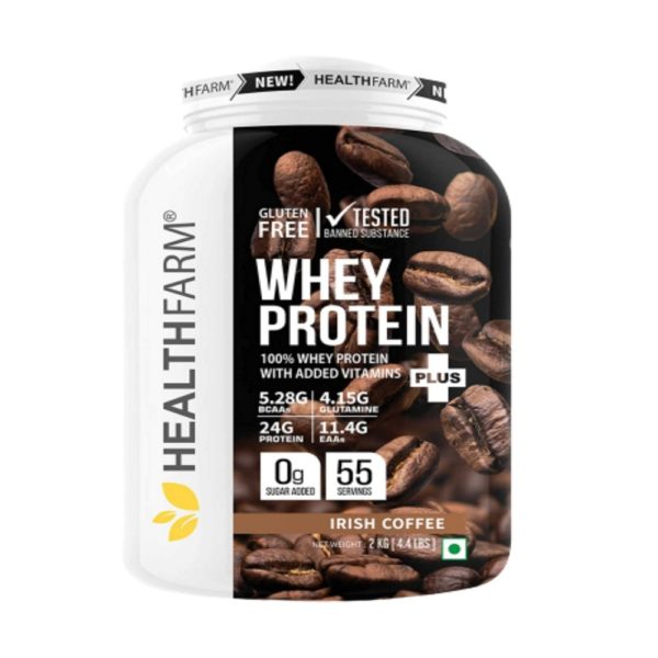 Healthfarm Whey Protein Plus 2Kg 4.4Lbs (Irish Coffee)