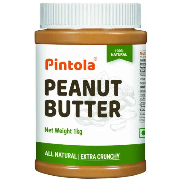 Pintola All Natural Peanut Butter Extra Crunchy 1kg (Unsweetened)