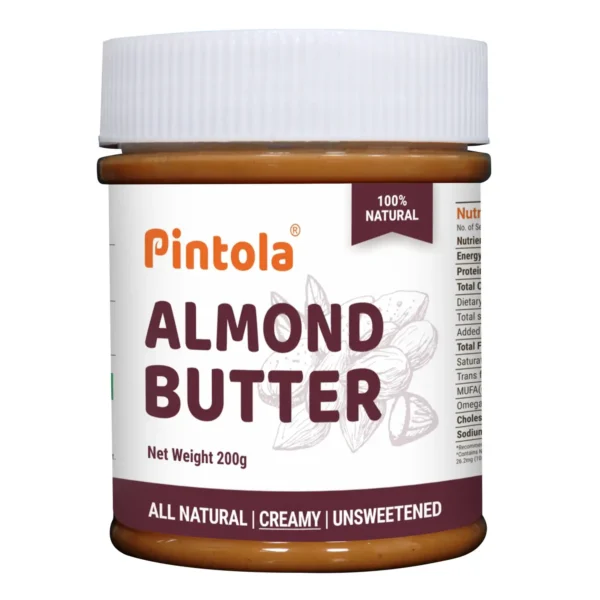 Pintola Almond Butter Creamy 200g (Unsweetened)