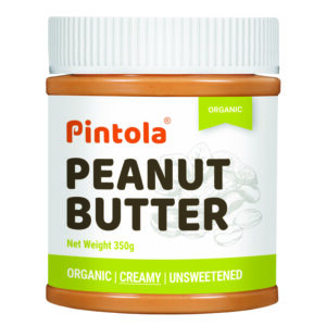 Pintola Organic Peanut Butter Creamy 350g (Unsweetened)